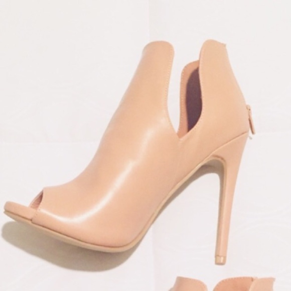 💥Last Pair! New Nude Shoe Republic Peep Toe Heels - Picture 6 of 8
